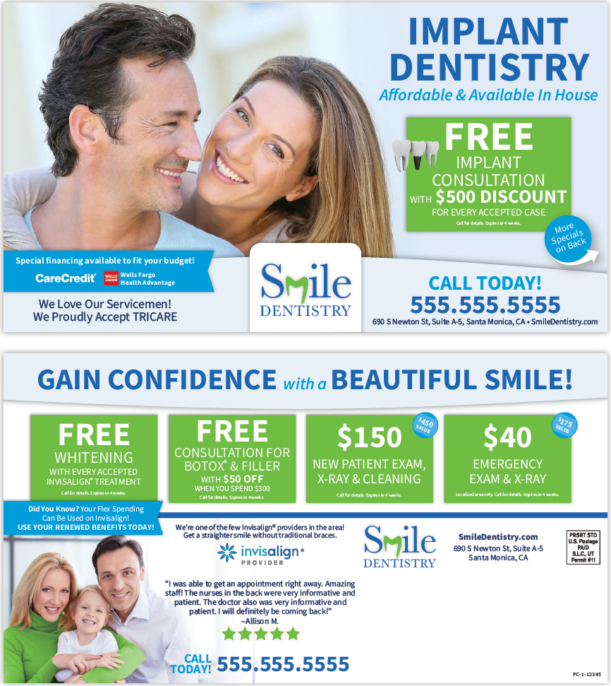 spring cleaning dentalmarketing.net postcard